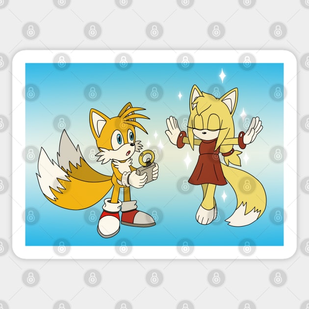 Tails x Zooey Sticker by Firestorm Fox